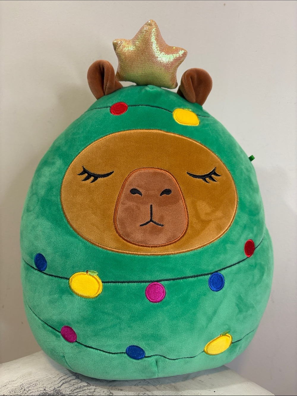 Squishmallows Limited Edition Holiday Lijjian the Capybara as a Christmas Tree